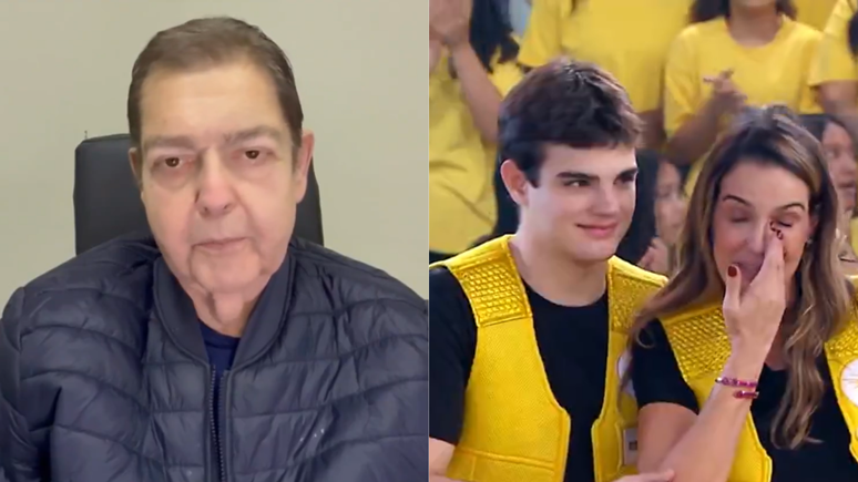 Faustão homenageia a esposa no 'Domingo Legal'