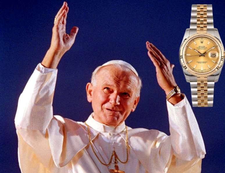 John Paul II and his flashy Rolex: the yellow gold glow has been seen at a long distance John Paul II and his flashy Rolex: the yellow gold glow has been seen at a long distance