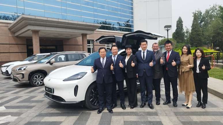 Comitiva da GAC Motor após reunião com Lula em Pequim