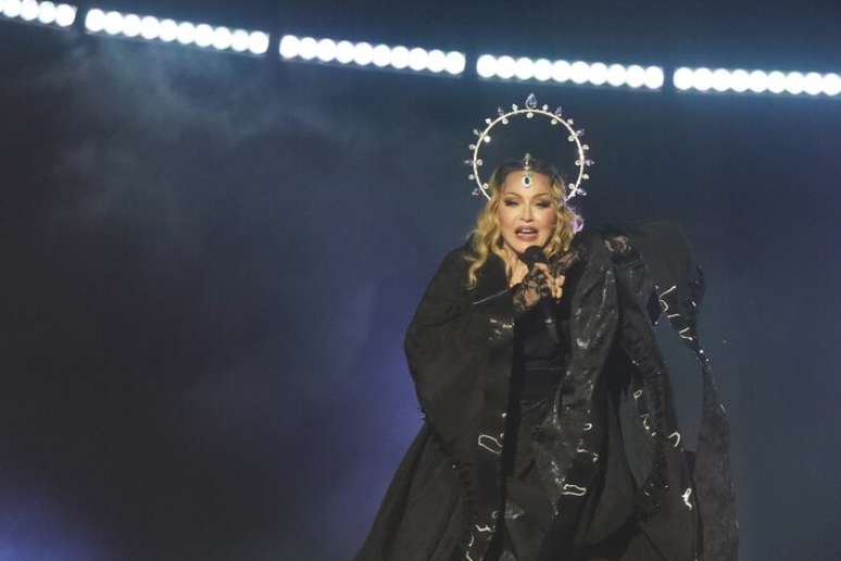 Madonna em show histórico em Copacabana em maio de 2024.