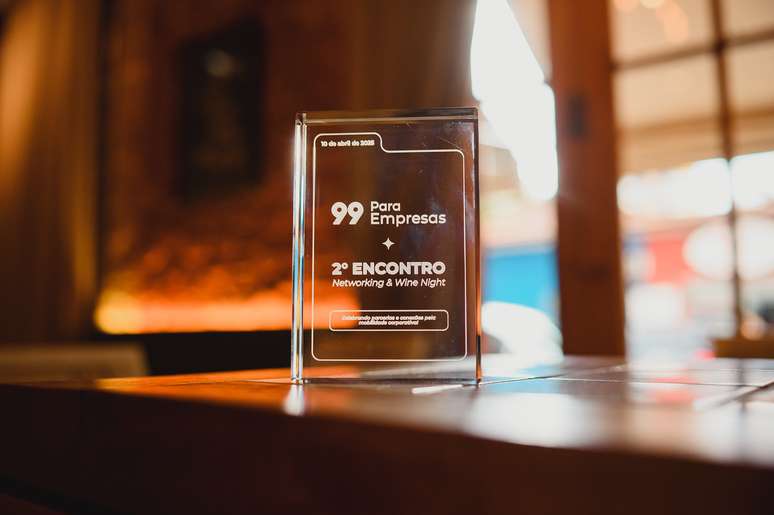 Este foi o troféu entregue a todos os participantes do eventos, usuários da 99 Para Empresas