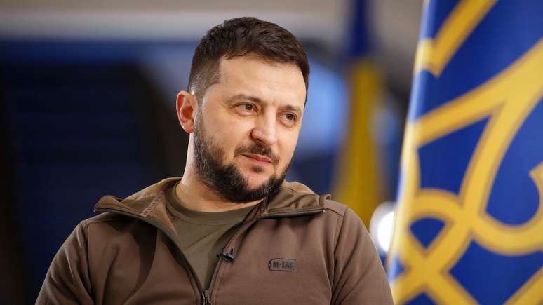 O presidente ucraniano, Volodymyr Zelensky
