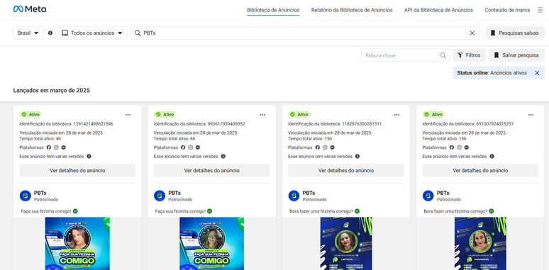 No Facebook, grupos com dezenas milhares de pessoas oferecem apostas clandestinas durante todo o dia