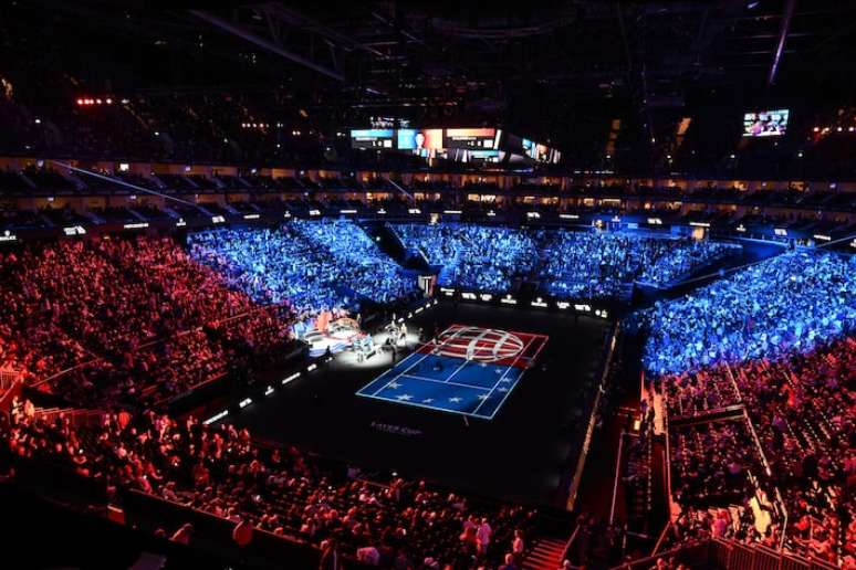 Quadra da Laver Cup em Londres