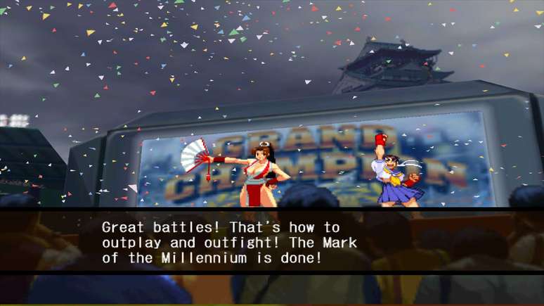 Capcom Vs SNK 2: Mark of the Millennium 2001 permite batalhas solo ou em equipes