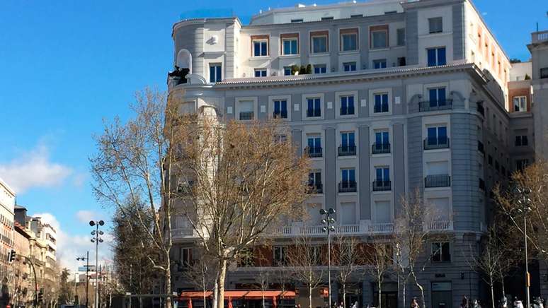 O Edif&iacute;cio Millenium, no centro de Madrid, onde Carlo Ancelotti tem uma cobertura, segunda a imprensa espanhola