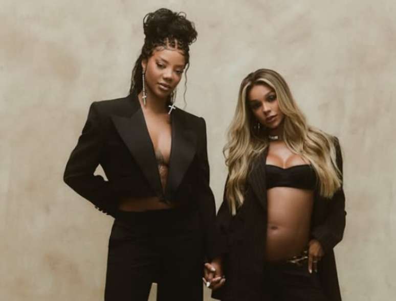 Ludmilla e Bruna Gonçalves foram até Miami, nos Estados Unidos, para o nascimento da filha, Zuri. A bebê nasceu nesta quarta-feira, 14.