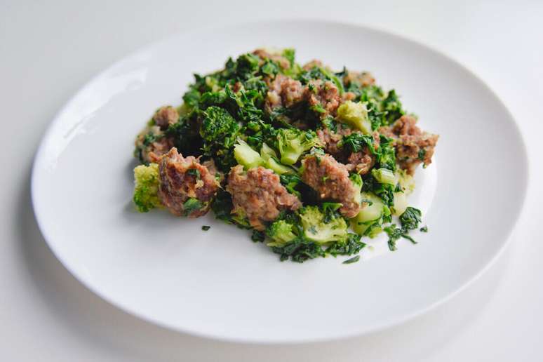Minced meat with broccoli Minced meat with broccoli