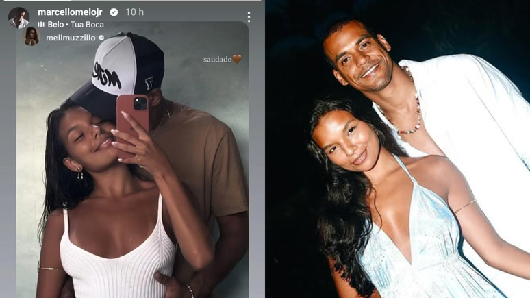 In romantic mood, Marcello Melo Jr. and Mell Muzzillo put together and exchange statements