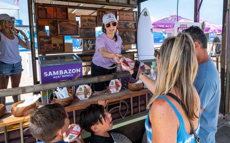 Açaí faz sucesso em várias partes do mundo. Na foto, um evento na Califórnia