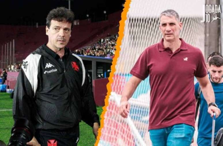 Fotos: Matheus Lima/Vasco e Leonardo Moreira/FEC - Legenda: Fernando Diniz busca primeira vitória no comando do Vasco e encara o Fortaleza