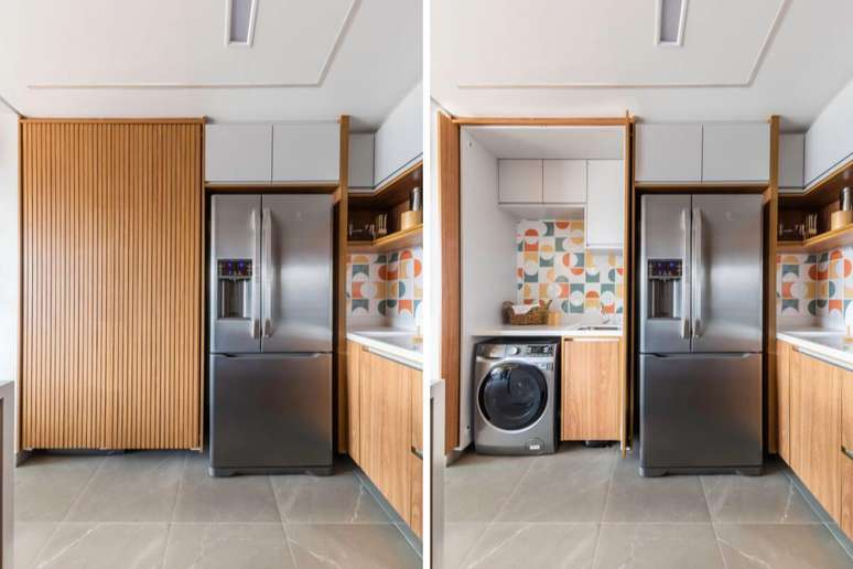 As portas escamote&aacute;veis s&atilde;o perfeitas para quem quer economizar espa&ccedil;o Projeto: BMA Studio |