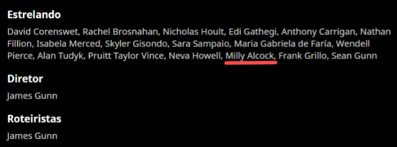 Acidentalmente, Max confirma Milly Alcock no elenco de Superman, de James Gunn 
