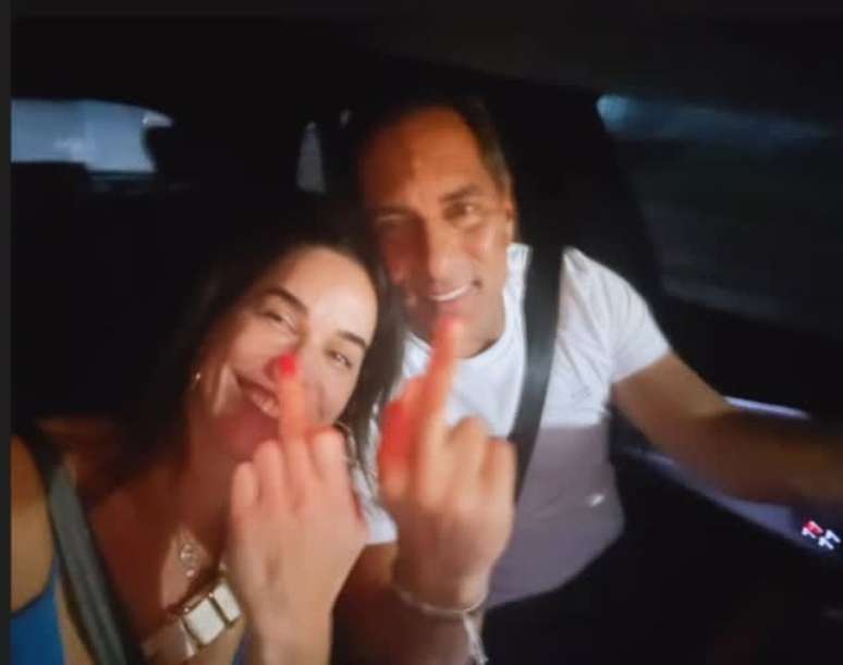 Edmundo and Carol Checker in a photo published on social networks Edmundo and Carol Checker in a photo published on social networks