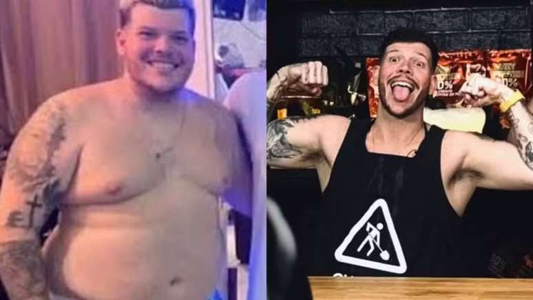 Rust imprinted fans showing before and after losing 35 kg: “The past and the gift” Rust imprinted fans showing before and after losing 35 kg: “The past and the gift”