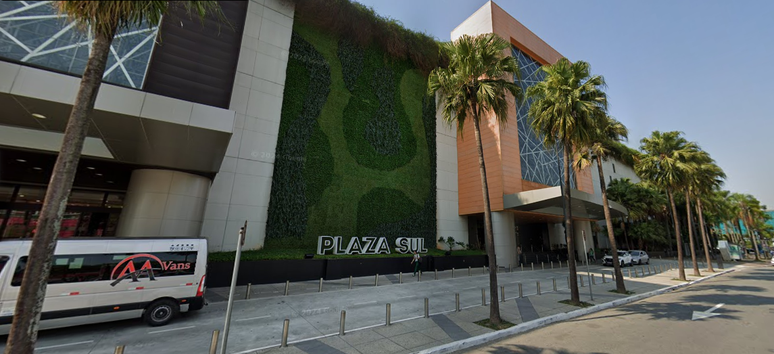 Fachada do shopping Plaza Sul, na zona sul de São Paulo