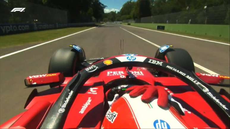 Charles Leclerc a la tasa de tiempo en un Heelmet seguro