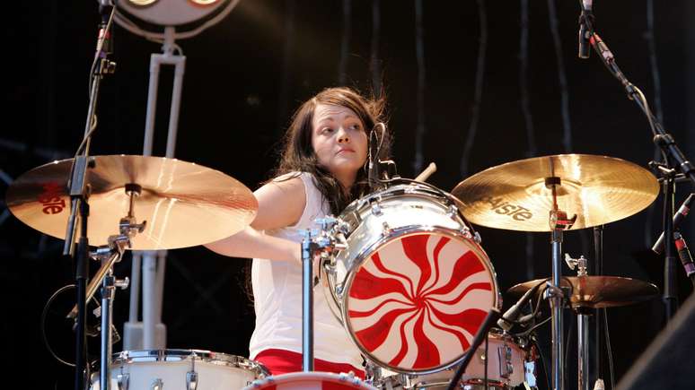 Meg White, do White Stripes, em 2004 -