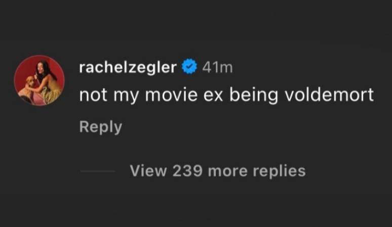 Rachel Zegler reage a Ralph Fiennes em Jogos Vorazes: 'Meu ex &eacute; o Voldemort' 