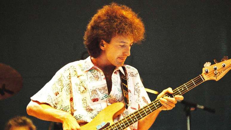 John Deacon, do Queen, em 1985 -