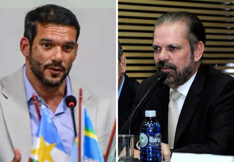Samir Xaud e Reinaldo Carneiro Bastos, os potenciais candidatos da eleição à presidência da CBF.