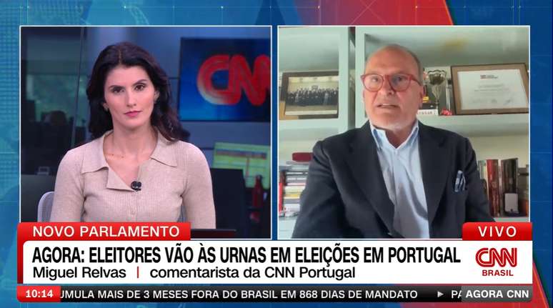 Carol Nogueira e Miguel Relvas no 'CNN Agora': a Globo conquista bons índices de audiência em Portugal