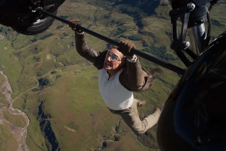 Tom Cruise como Ethan Hunt em Missão: Impossível – Acerto Final, da Paramount Pictures e Skydance.