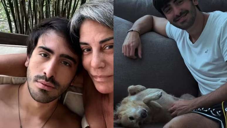 Gloria Pires com o filho, Bento