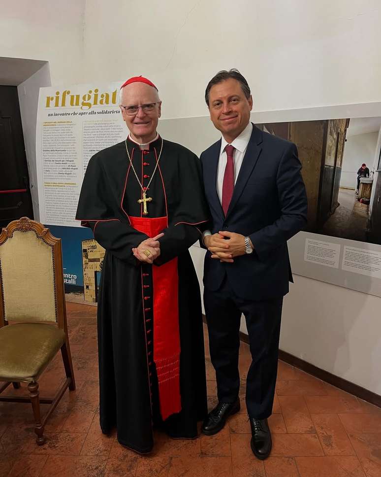Dom Odilo Scherer e Gerson Camarotti no Vaticano