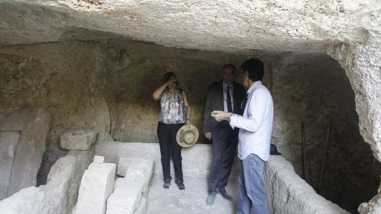 Sítio arqueológico em Sebastia, em foto de arquivo de 2014.