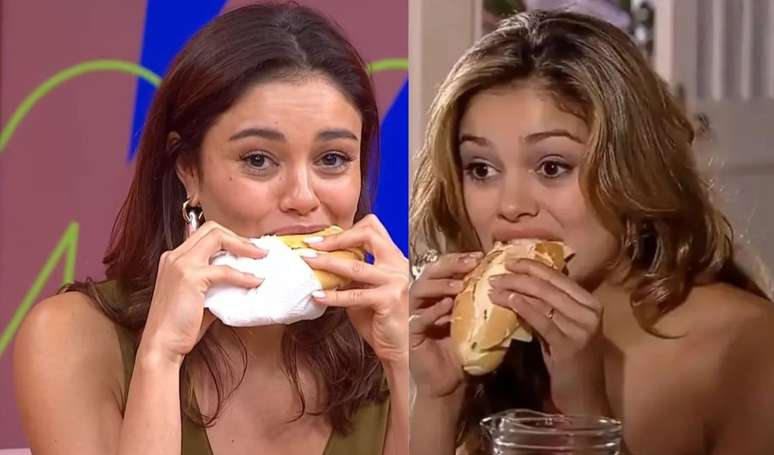 Insuperável! Sophie Charlotte revive 'meme do pão' ao vivo e web se diverte: 'Ela não aguenta mais'.