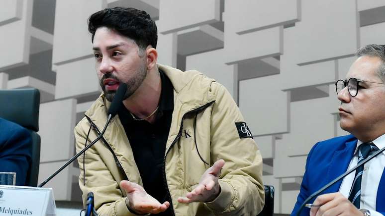 O influenciador Rico Melquiades reclamou do tratamento recebido na CPI das Bets no Senado