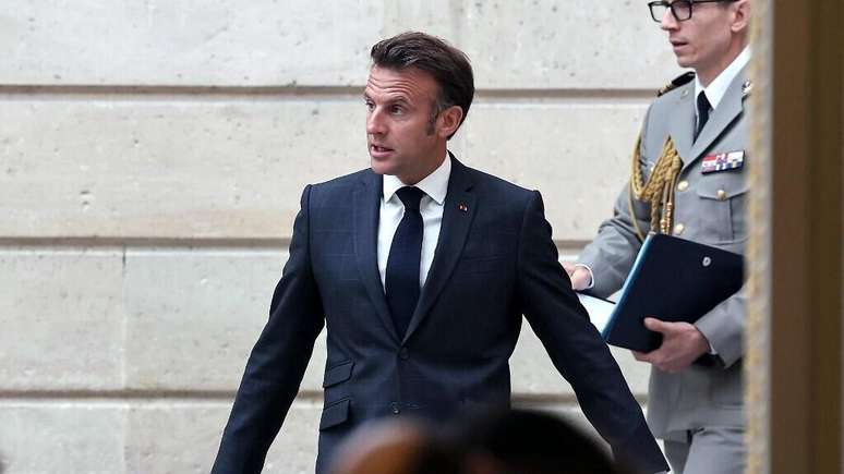 Le président de la République, Emmanuel Macron, à l'Élysée, le 21 mai 2025.