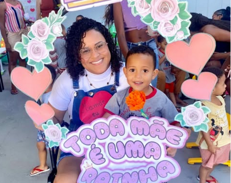 Jessica with her son, Pietro, who is 3 years old today