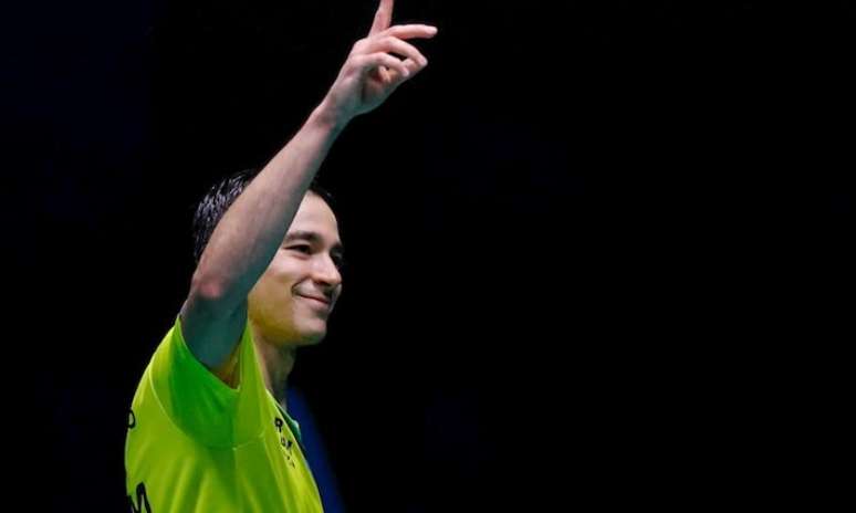 Hugo Calderano está classificado para as quartas de final do Mundial de tênis de mesa.