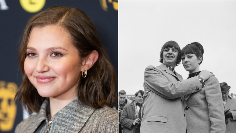 Mia McKenna por Samir Hussein/WireImage | Ringo e Maureen por Evening Standard/Hulton Archive/Getty Images