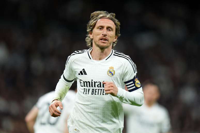 Modric durante partida do Real Madrid 