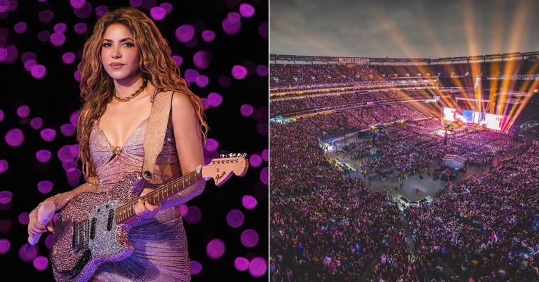 Chuir Shakira i láthair ag MetLife Stadium i New Jersey, agus fuair sé cúnamh ó lucht leanúna na bruitíní, a deir oifigigh sláinte
