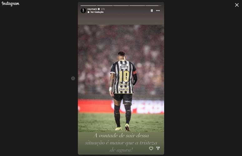 Neymar lamenta queda do Santos na Copa do Brasil –