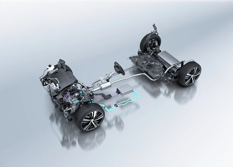 Plataforma híbrida leve MHEV 48 volts do Peugeot 3008