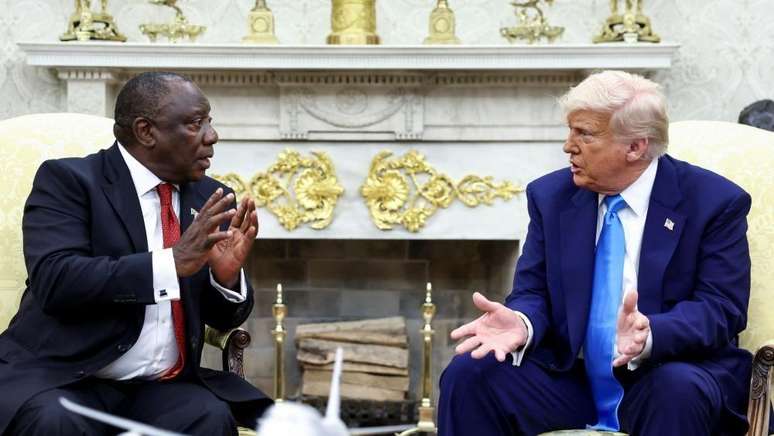 Cyril Ramaphosa foi o primeiro líder africano a visitar a Casa Branca desde que Trump assumiu a presidência em seu segundo mandato