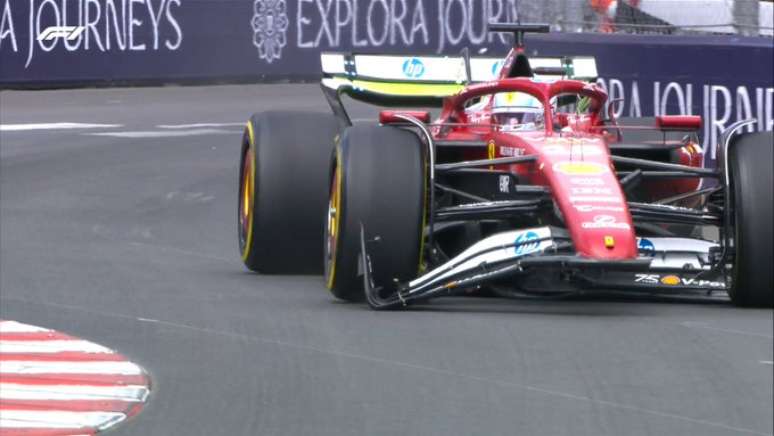 Charles Leclerc após choque com Lance Stroll em treino livre