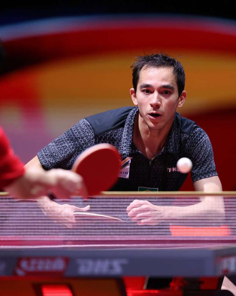 Hugo Calderano no Mundial de Tênis de Mesa 