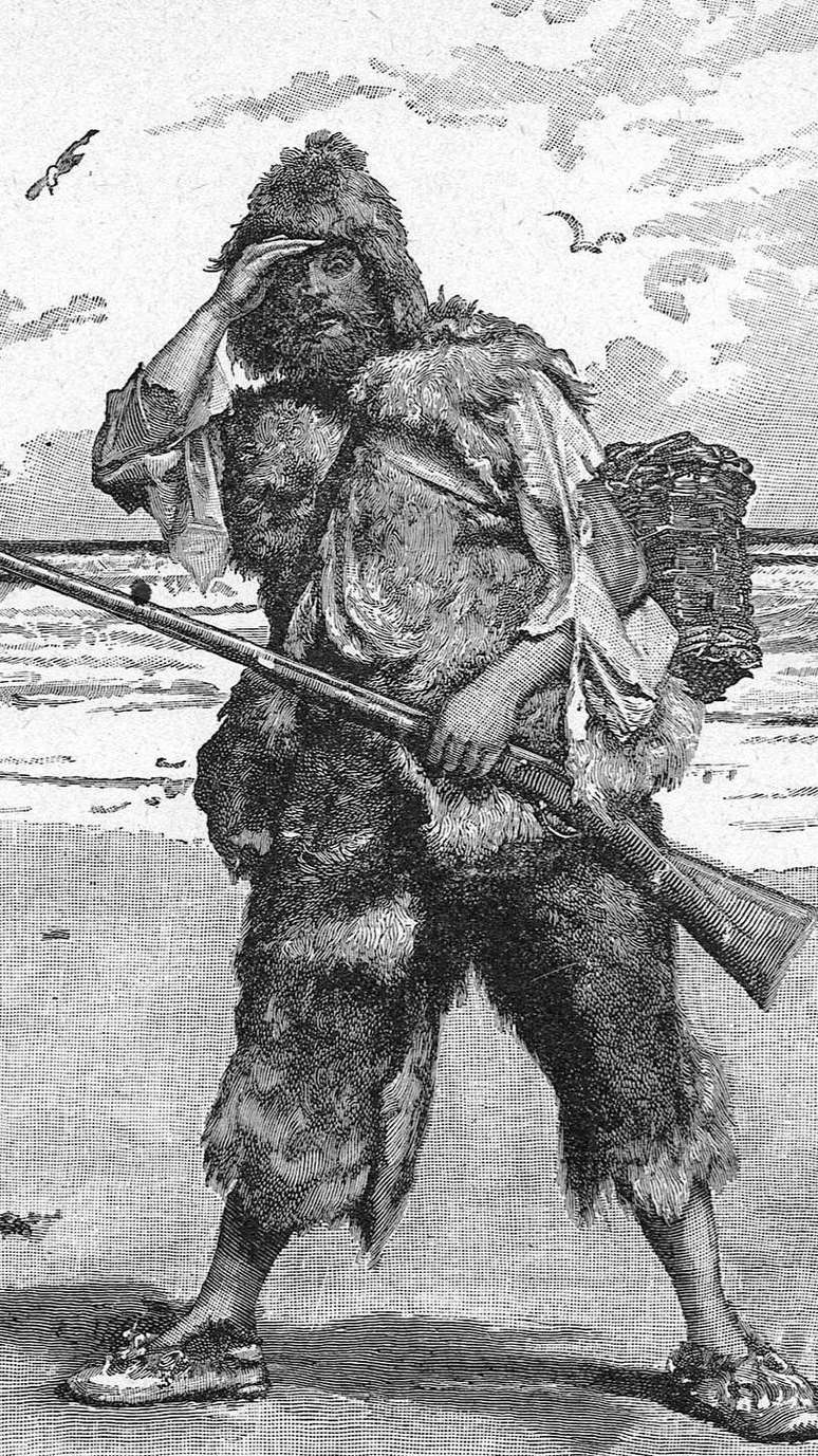 No s&eacute;culo 18, Robinson Cruso&eacute;, personagem criado pelo escritor Daniel Defoe, ficou popularmente conhecido