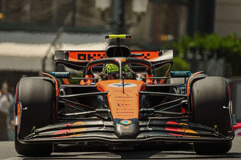 Lando Norris na subida da Beau Rivage
