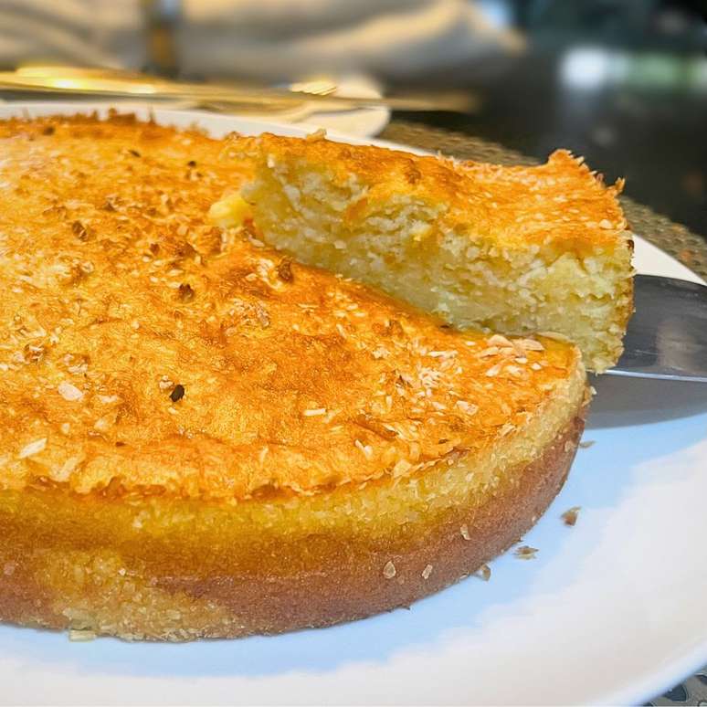 Cassava Cake: no wheat, wet, in a blender