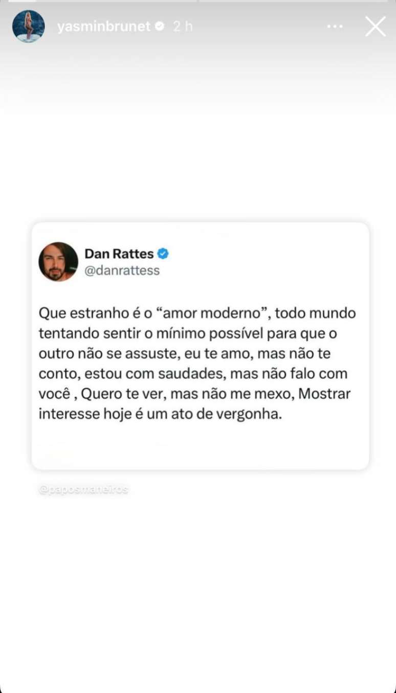 Stories da Yasmin Brunet