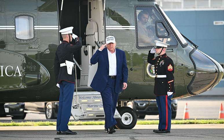 Trump spoke to journalists in the state of New Jersey Trump spoke to journalists in the state of New Jersey