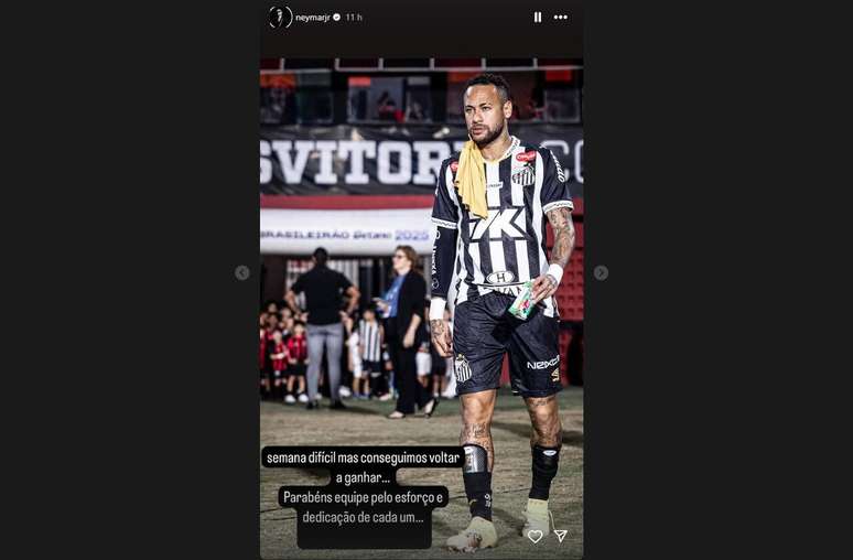 Neymar celebrou vit&oacute;ria do Santos no Campeonato Brasileiro &ndash;
