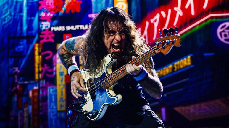 Steve Harris ao vivo com o Iron Maiden em S&atilde;o Paulo, 2024 -